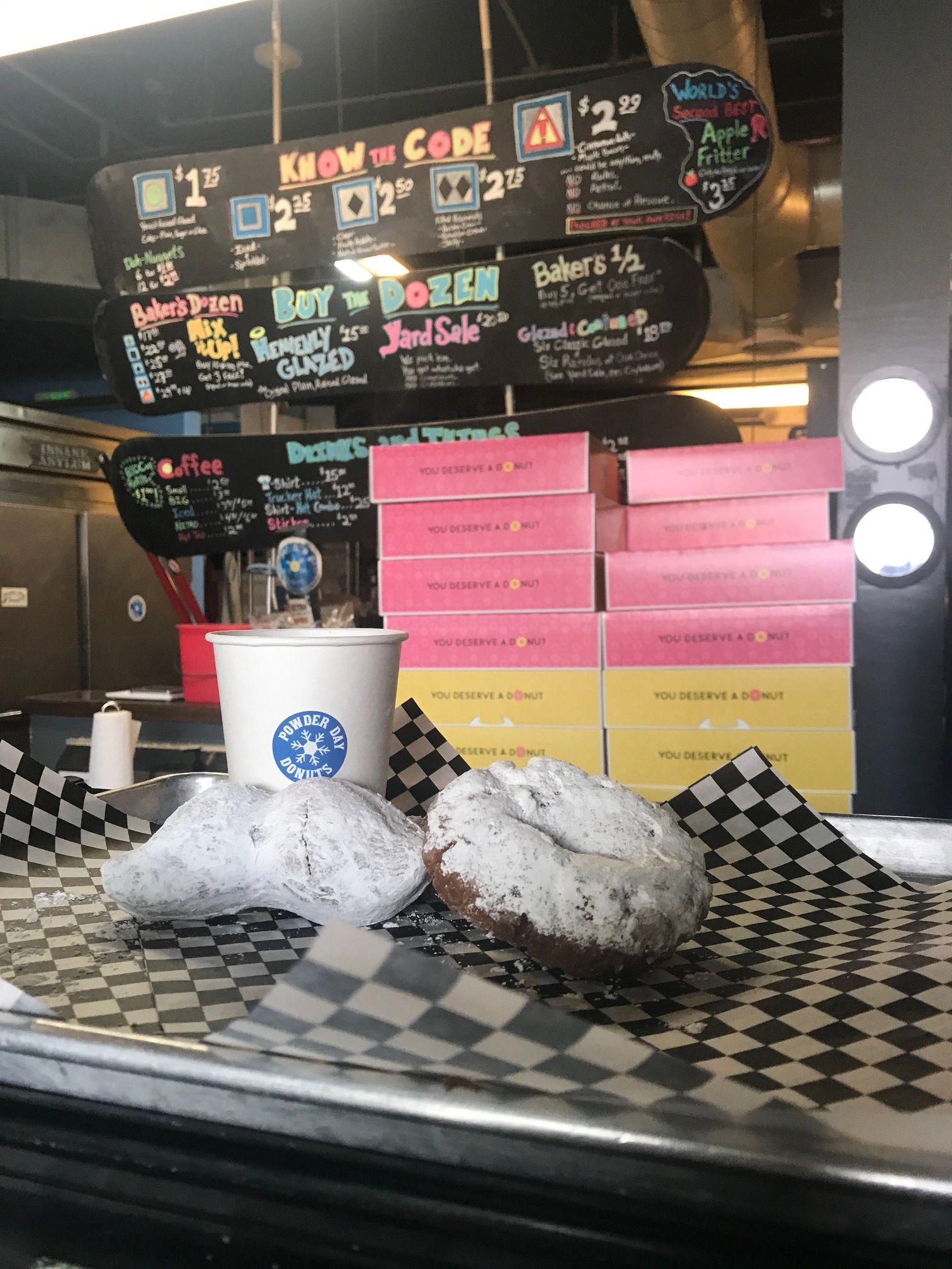 Coffee in the Community Powder Day Donuts